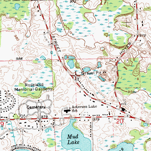 Topographic Map of Shady Park Mobile Home Community, MI