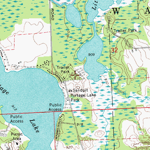 Topographic Map of Vinings Trailer Park, MI