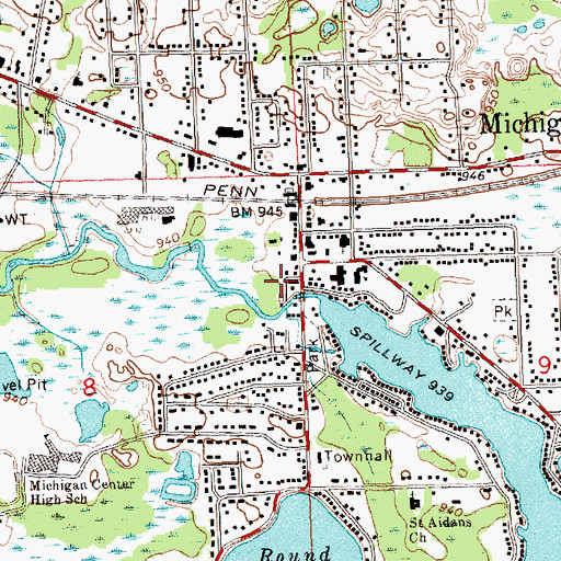 Topographic Map of Pentecostal Lighthouse Church, MI