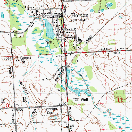 Topographic Map of Horton Station (historical), MI