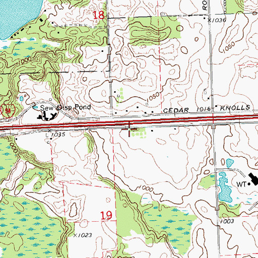 Topographic Map of Holiday Campgrounds, MI