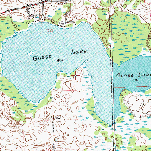 Topographic Map of Greenwood Acres Campground, MI