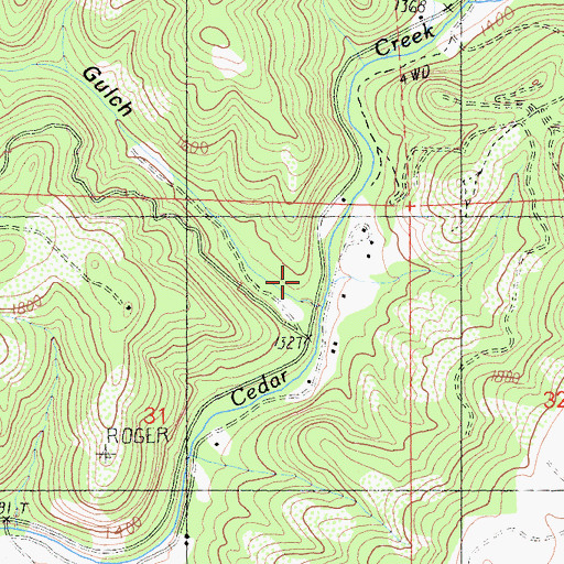 Topographic Map of McCandless Gulch, CA