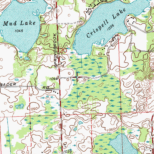 Topographic Map of Shady Acres Campground, MI