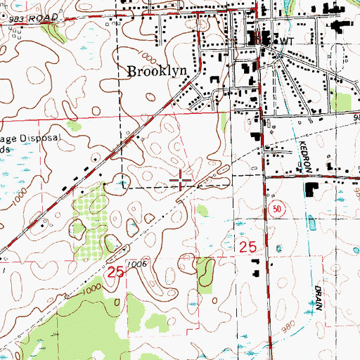 Topographic Map of Cornerstone Community Church, MI