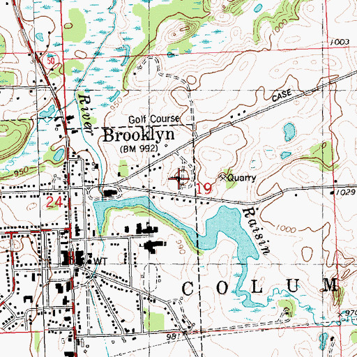Topographic Map of First Baptist Church, MI