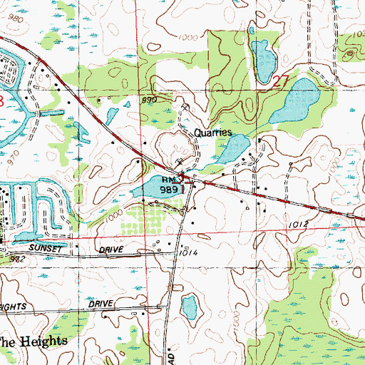 Topographic Map of Camp O' the Hills, MI