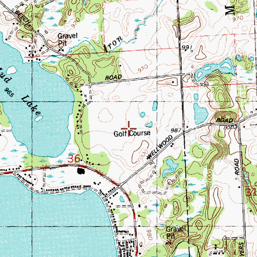 Topographic Map of Greenbriar Golf Course, MI