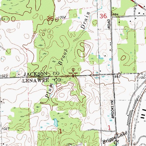Topographic Map of Kooters Creekside Campground, MI