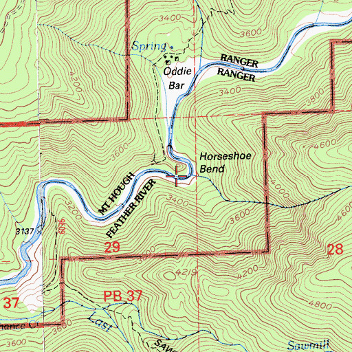 Topographic Map of McCarthy Creek, CA