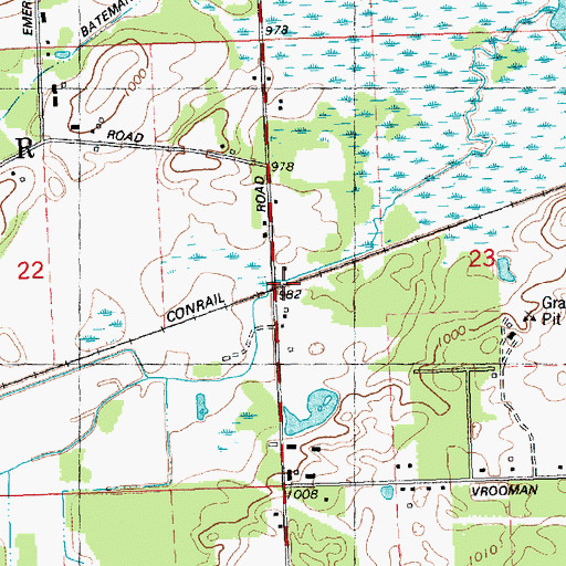 Topographic Map of Snyder Post Office (historical), MI