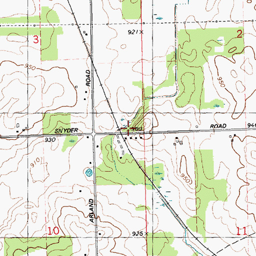 Topographic Map of Arland Post Office (historical), MI