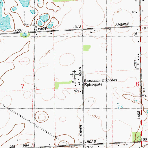 Topographic Map of Roman Orthodox Cemetery, MI