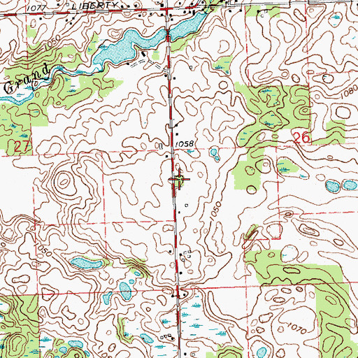 Topographic Map of Laurel Hill Cemetery, MI
