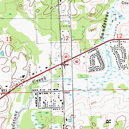 Topographic Map of Bean Cemetery, MI
