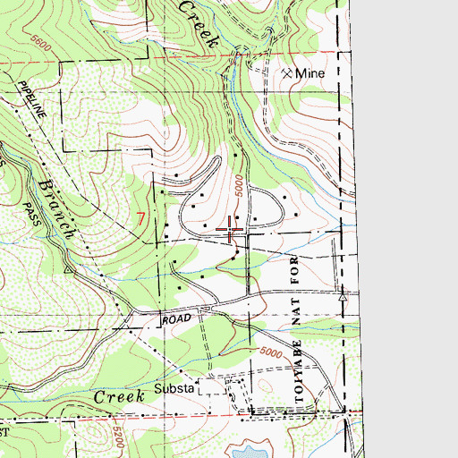 Topographic Map of Sierra Pines, CA