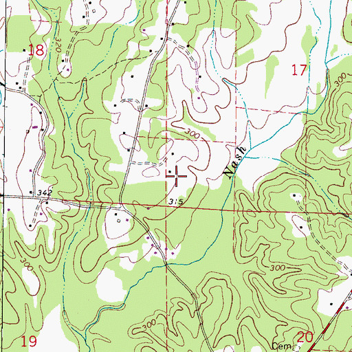 Topographic Map of Macedonia Census Designated Place, AL