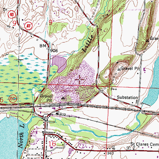 Topographic Map of North Lake Pit, WI