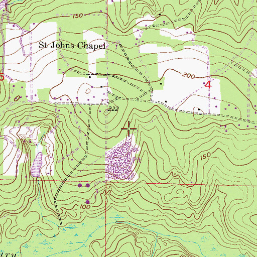 Topographic Map of Brunson Number 5 Quarry, AL