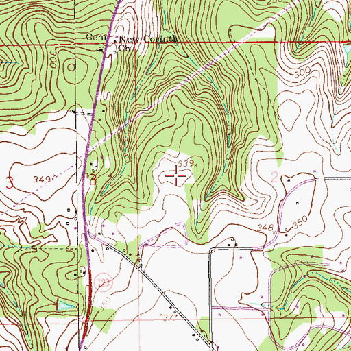 Topographic Map of Box Quarry, AL