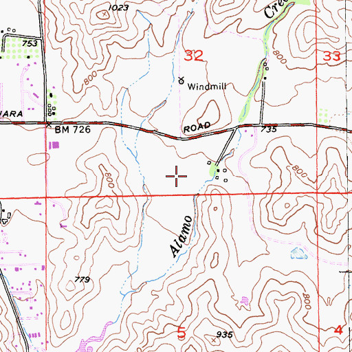 Topographic Map of Camino Tassajara, CA