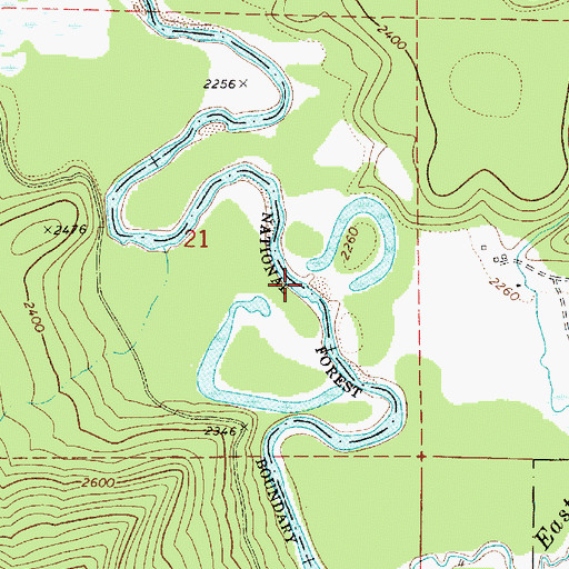 Topographic Map of Garten Creek, ID