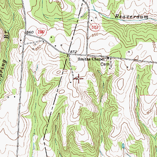 Topographic Map of Amity Hills Farm, NC