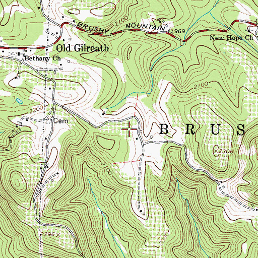 Topographic Map of Lowell Hendren Orchards, NC