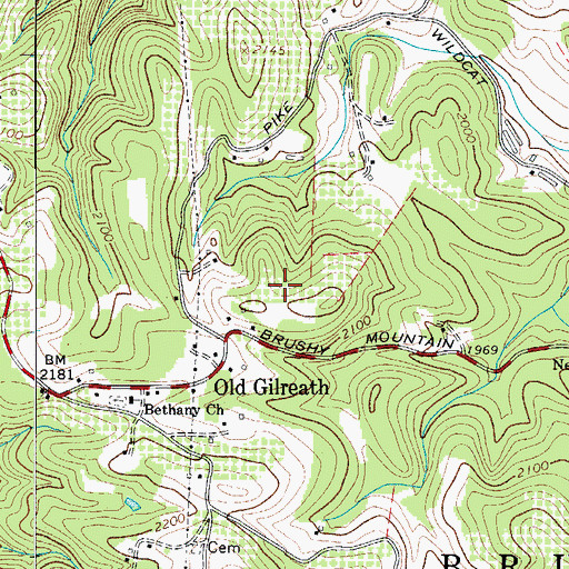 Topographic Map of Parker's Orchard, NC