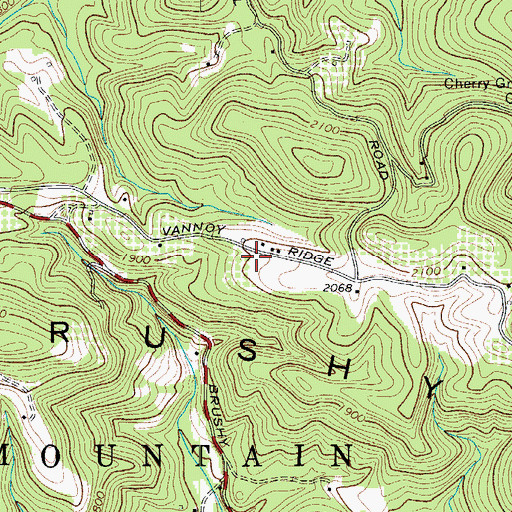 Topographic Map of Tevepaugh Orchards, NC