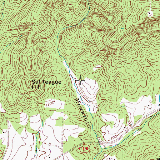 Topographic Map of Mountain Creek Farm, NC