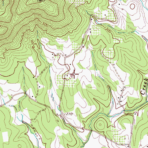 Topographic Map of Roberson Orchard, NC