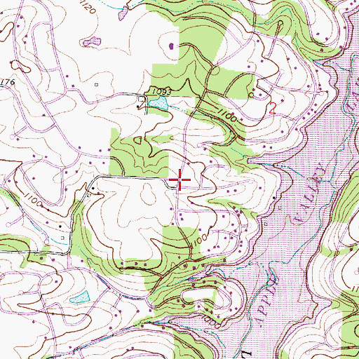 Topographic Map of Apple Valley, OH