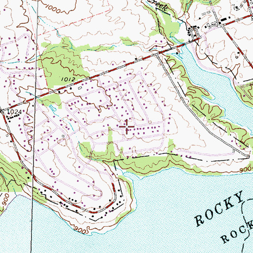 Topographic Map of Rocky Fork Point, OH