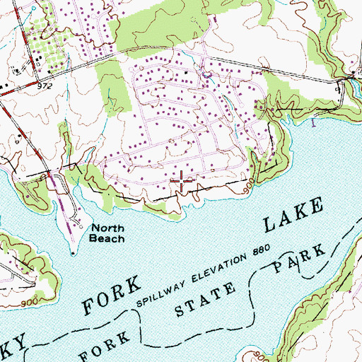 Topographic Map of Highland Holiday Census Designated Place, OH