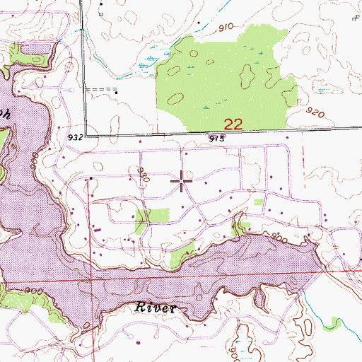 Topographic Map of Lake Seneca, OH