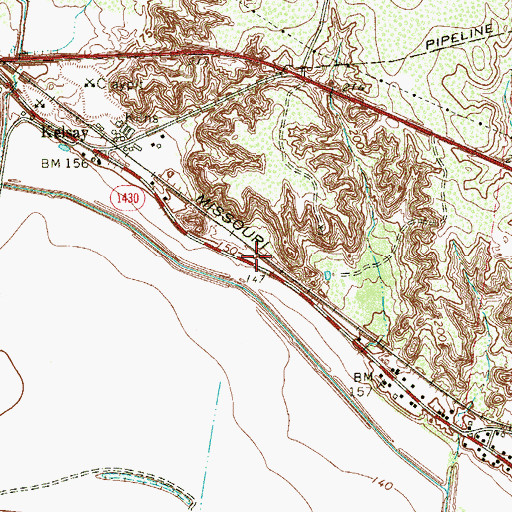 Topographic Map of La Casita Census Designated Place, TX