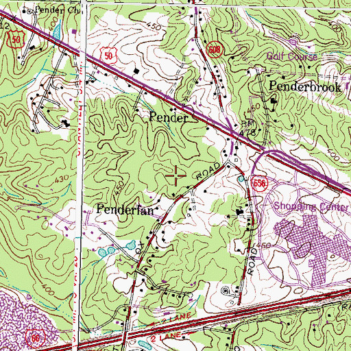 Topographic Map of Fair Oaks, VA