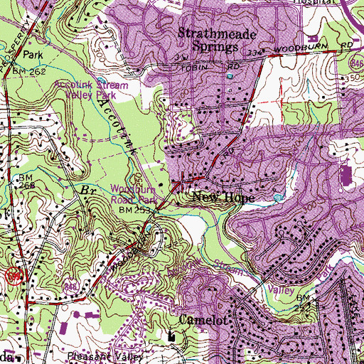 Topographic Map of Woodburn, VA