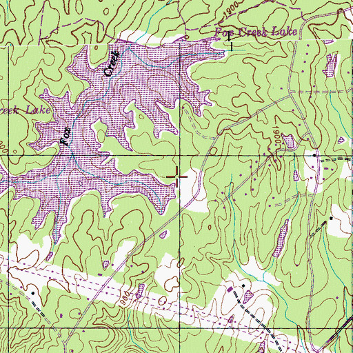 Topographic Map of Crab Orchard Quarry, TN