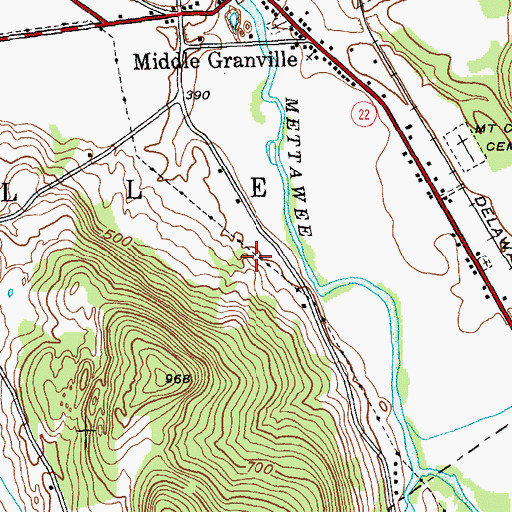 Topographic Map of Western Slate Quarry, NY