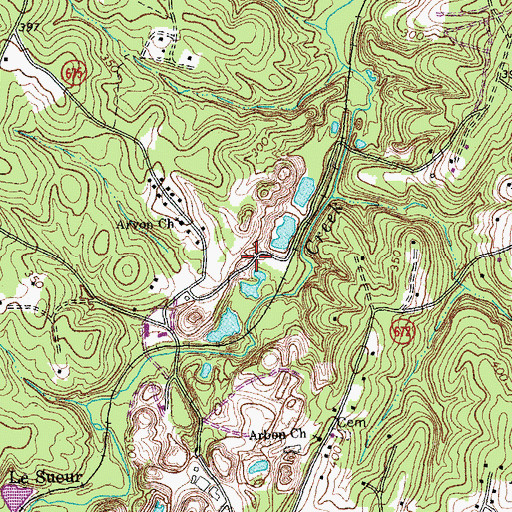 Topographic Map of Richmond - Arvonia Quarry, VA