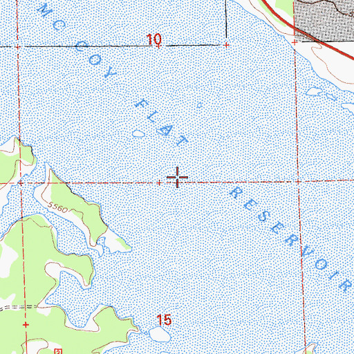 Topographic Map of McCoy Flat Reservoir, CA