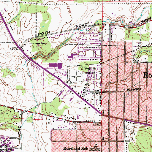 Topographic Map of Springmill Drive-In, OH