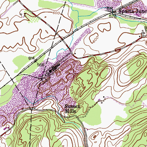 Topographic Map of Limecrest Quarry, NJ