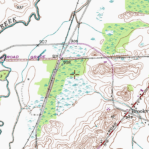 Topographic Map of Batavia Pit, NY