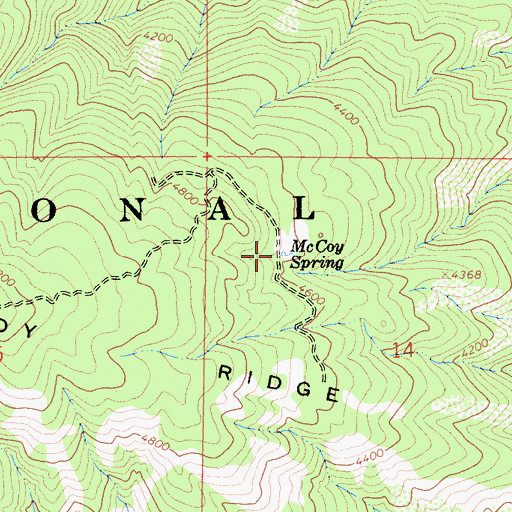 Topographic Map of McCoy Spring, CA