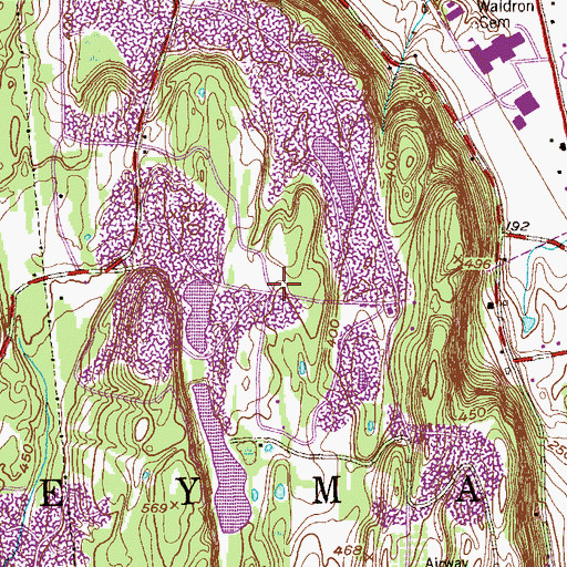 Topographic Map of Aquetuck Limestone Quarry, NY