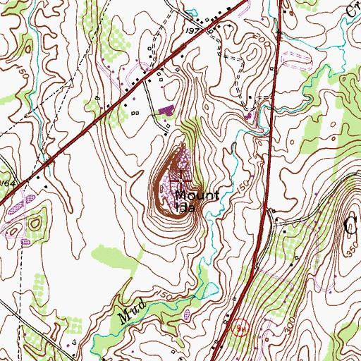 Topographic Map of Brick Tavern-Mount Ida Limestone Quarry, NY