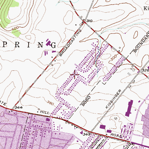 Topographic Map of Colony Park Census Designated Place, PA